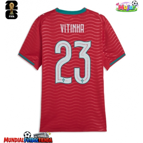 Camiseta Portugal Vitinha #23 Primera Equipación Replica Mundial 2026 para mujer mangas cortas
